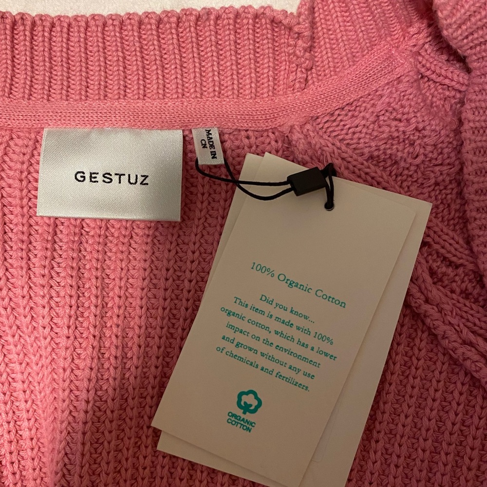 Gestuz Viola GZ Cardigan in Cashmere Rose size Small NWT 100% Cotton - Picture 3 of 5